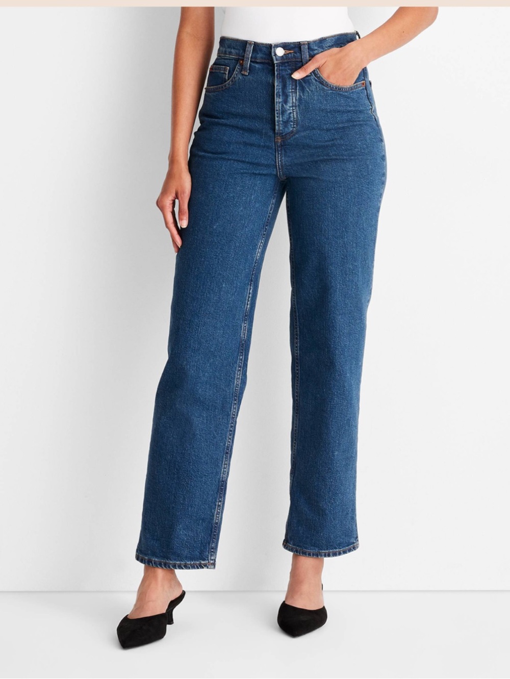 Universal Thread High Waist Straight Leg Jeans Medium Wash Size 8